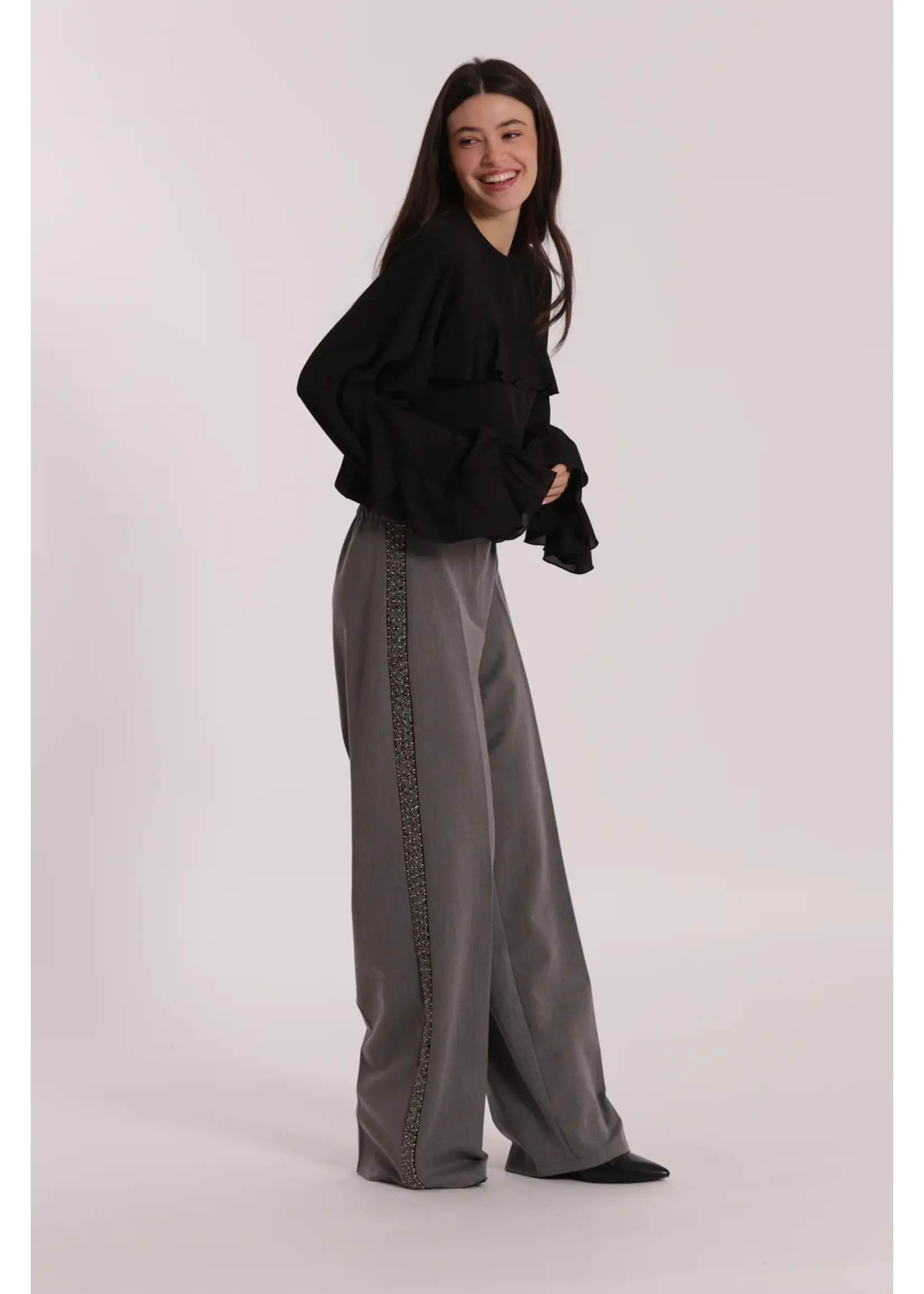 MIMI MUA PANTS PALAZZO GREY MSAN-2926