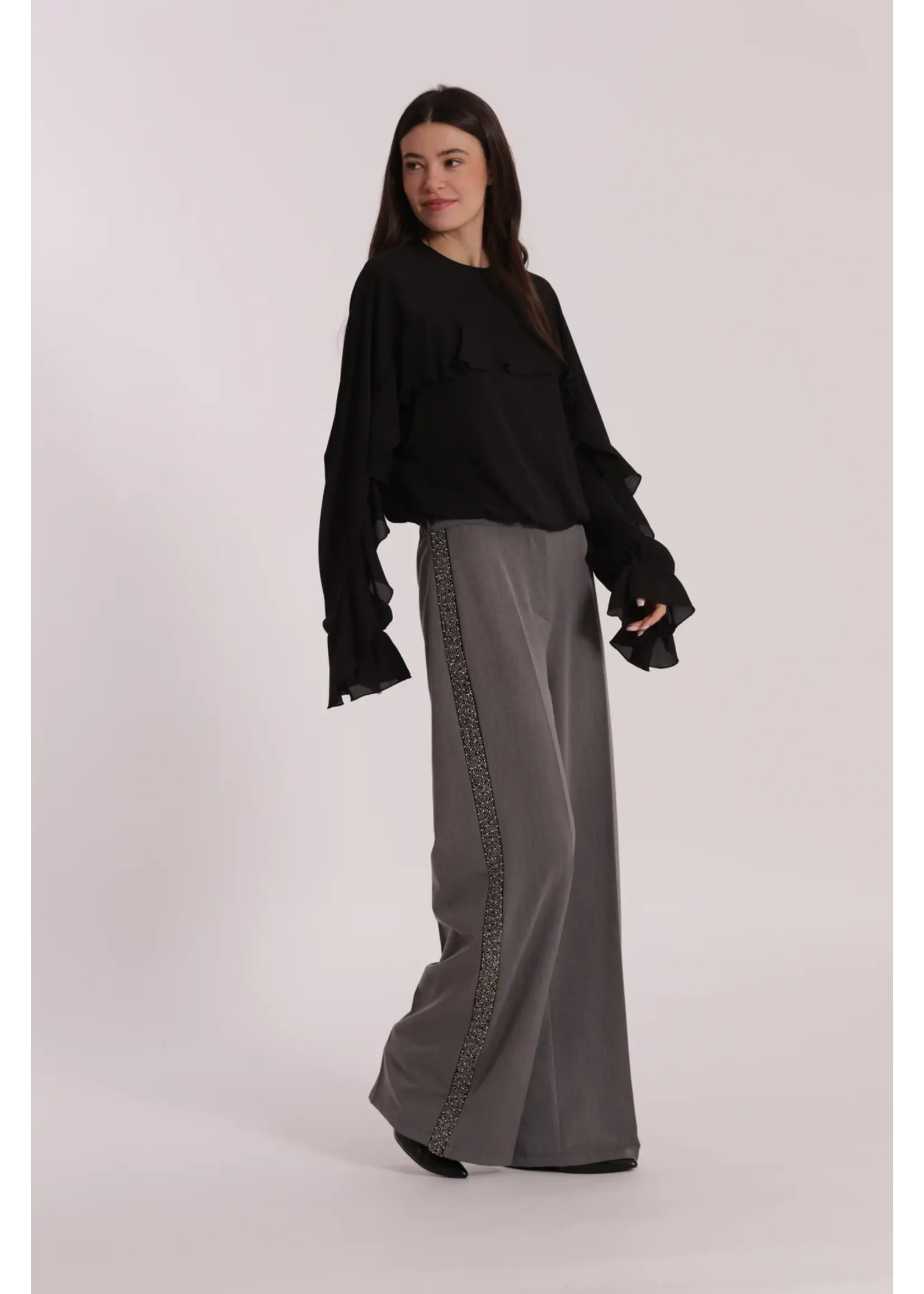 MIMI MUA PANTS PALAZZO GREY MSAN-2926