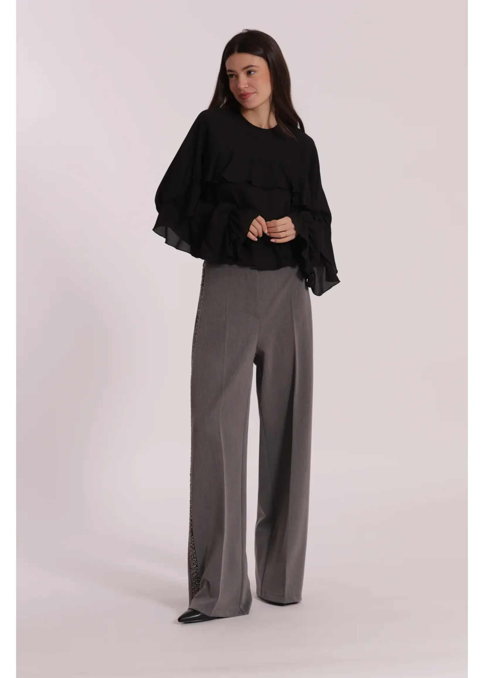 MIMI MUA PANTS PALAZZO GREY MSAN-2926