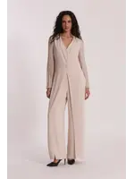 MIMI MUA JUMPSUITE MANICHE PLISSE EGAN-2909 BEIGE