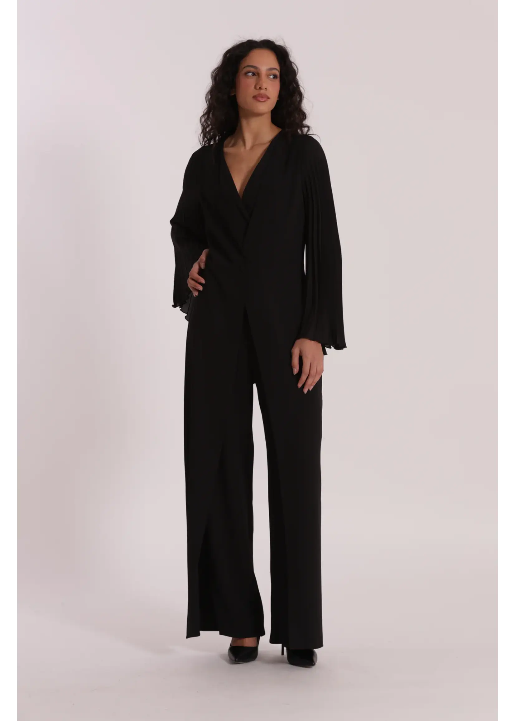 MIMI MUA JUMPSUITE MANICHE PLISSE EGAN-2909