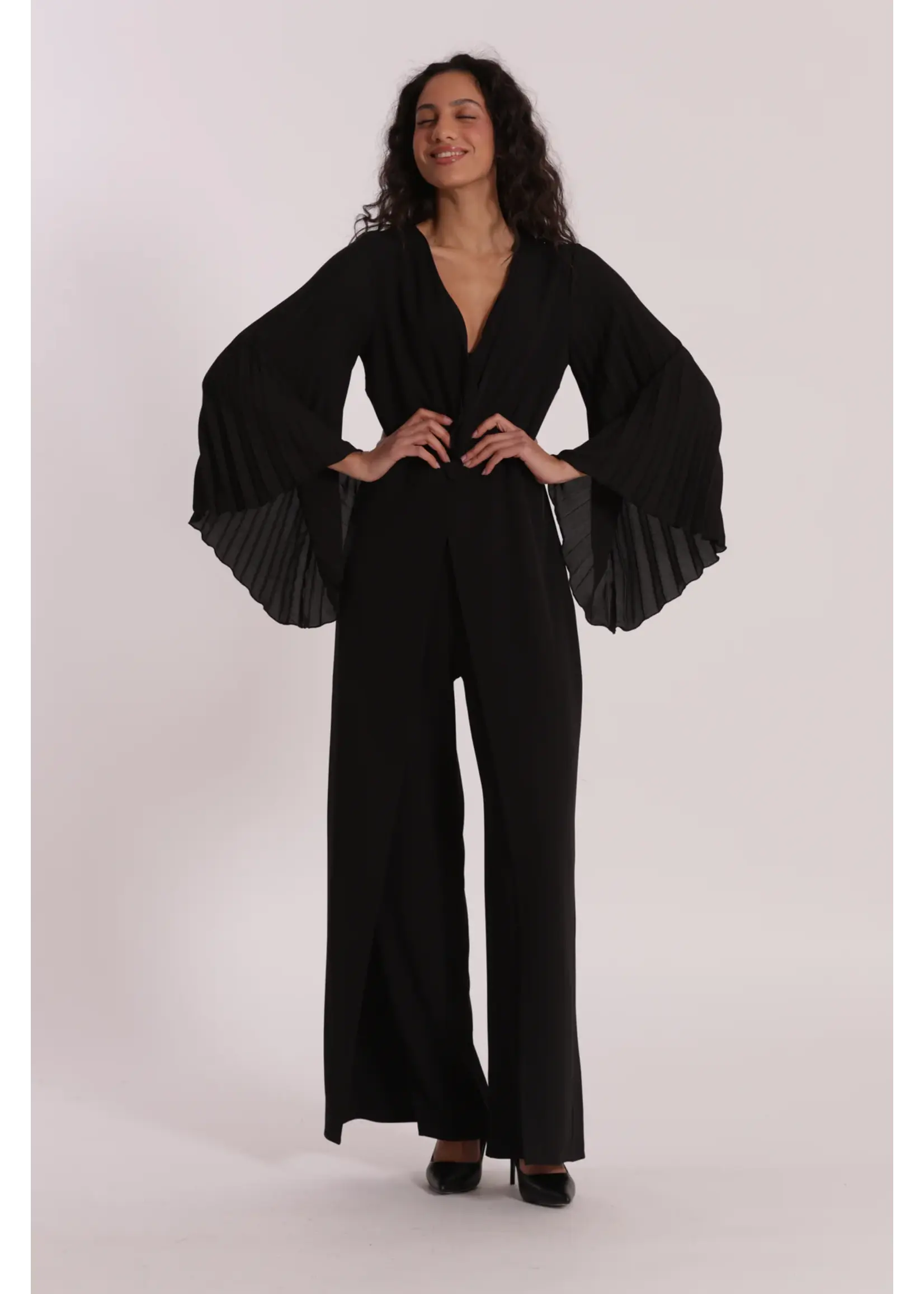 MIMI MUA JUMPSUITE MANICHE PLISSE EGAN-2909