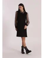 MIMI MUA DRESS RICAMATO BLACK