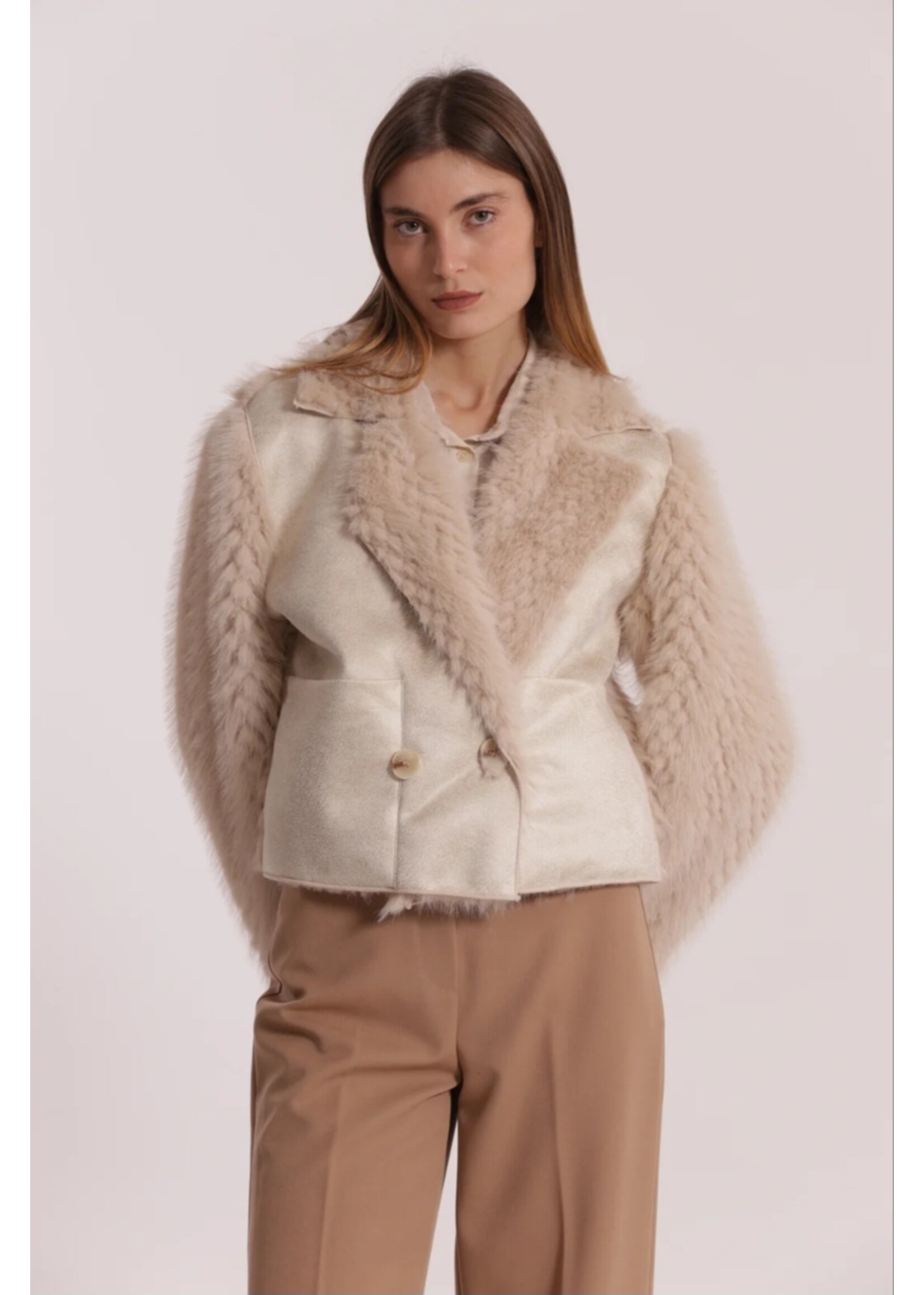 MIMI MUA JACKET REVERSIBLE BEIGE YQAN-6570