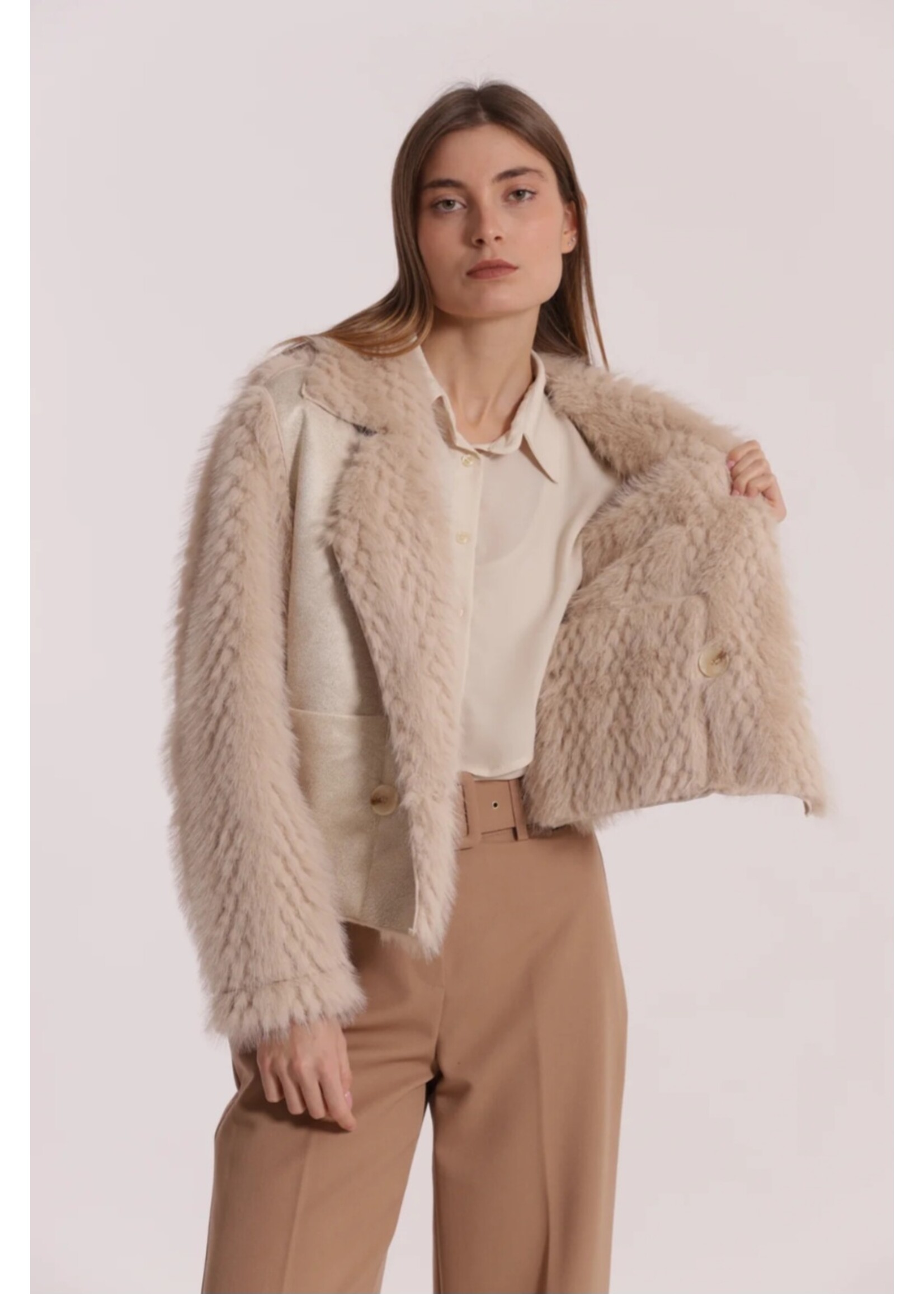 MIMI MUA JACKET REVERSIBLE BEIGE YQAN-6570