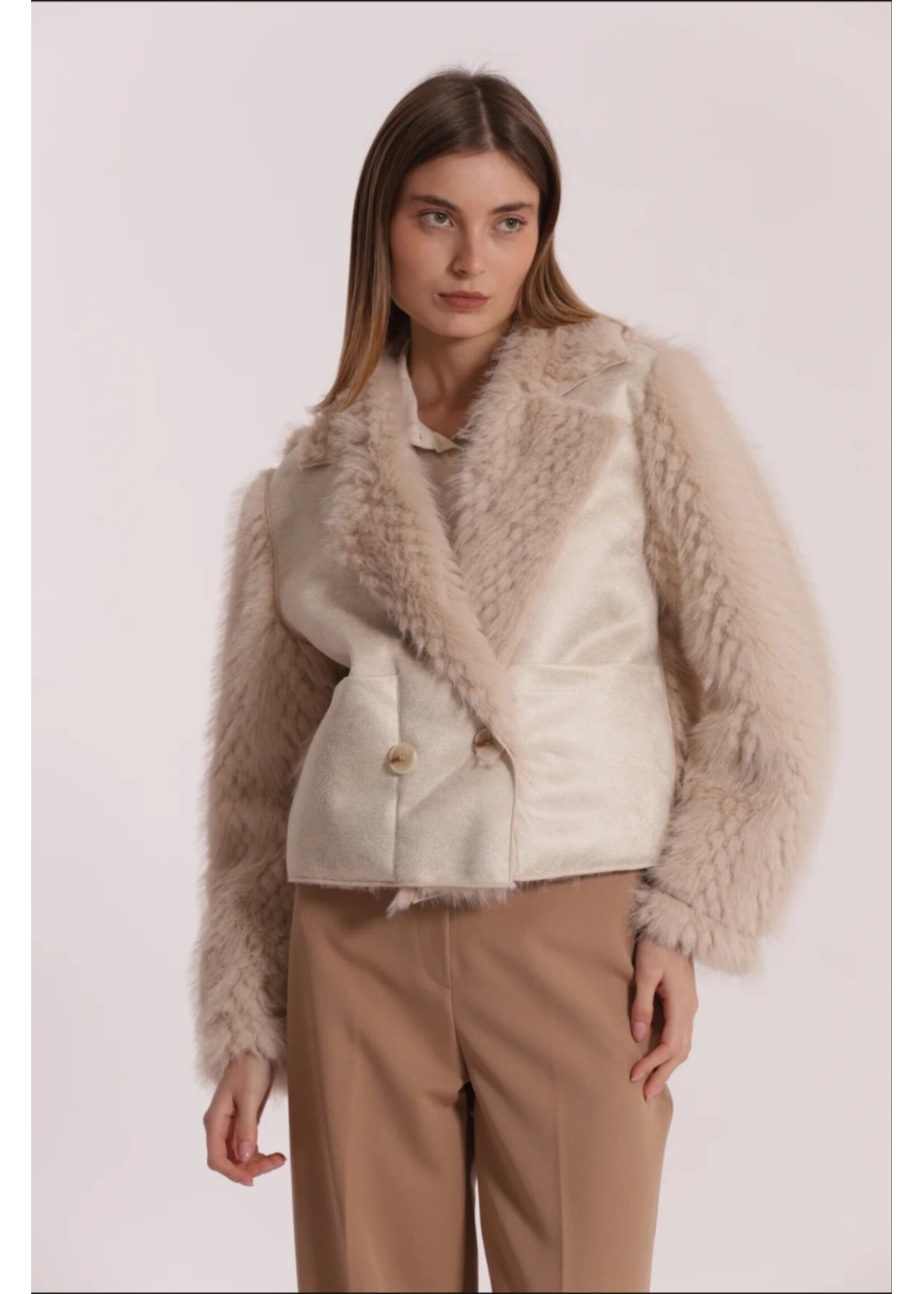MIMI MUA JACKET REVERSIBLE BEIGE YQAN-6570