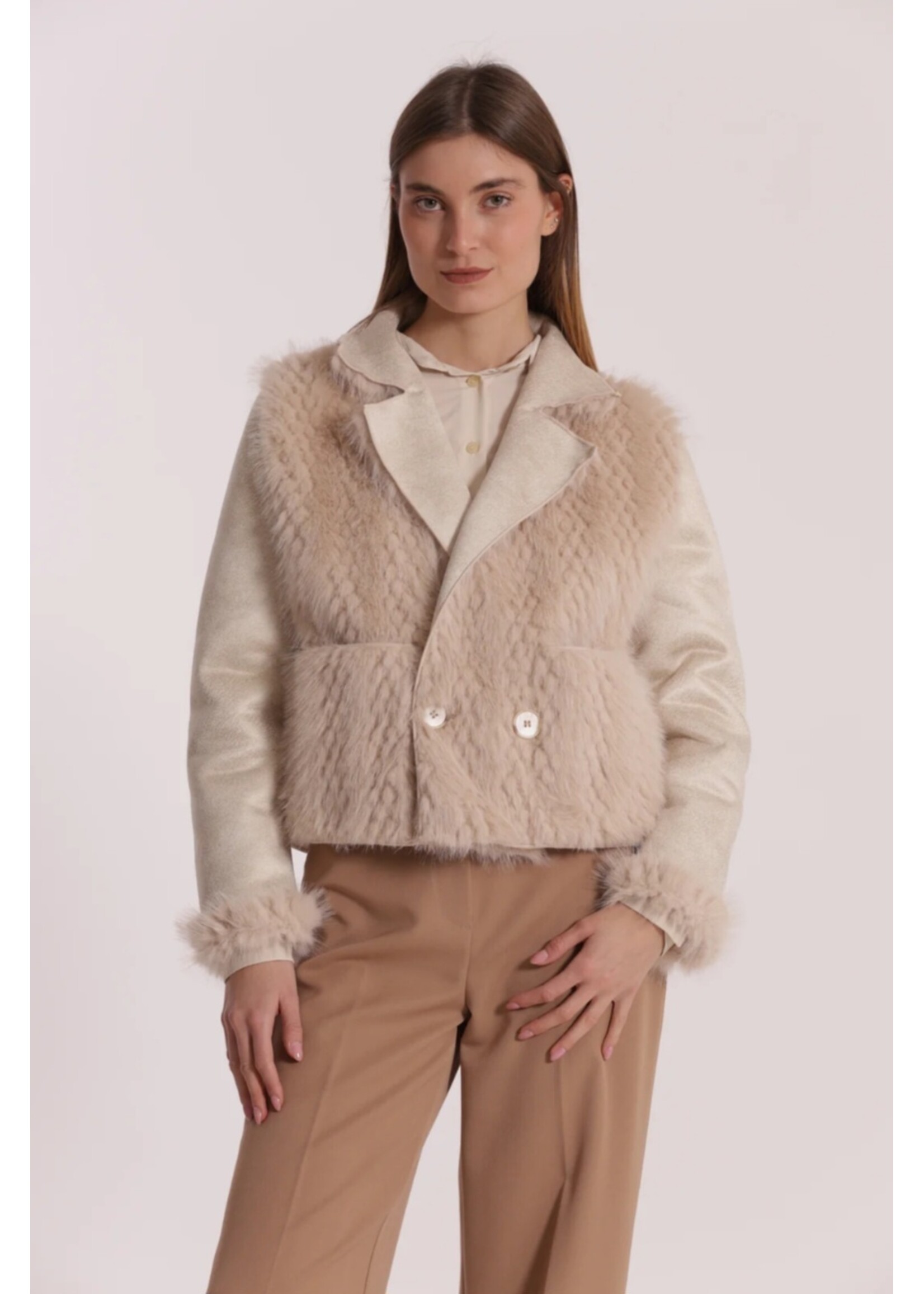 MIMI MUA JACKET REVERSIBLE BEIGE YQAN-6570