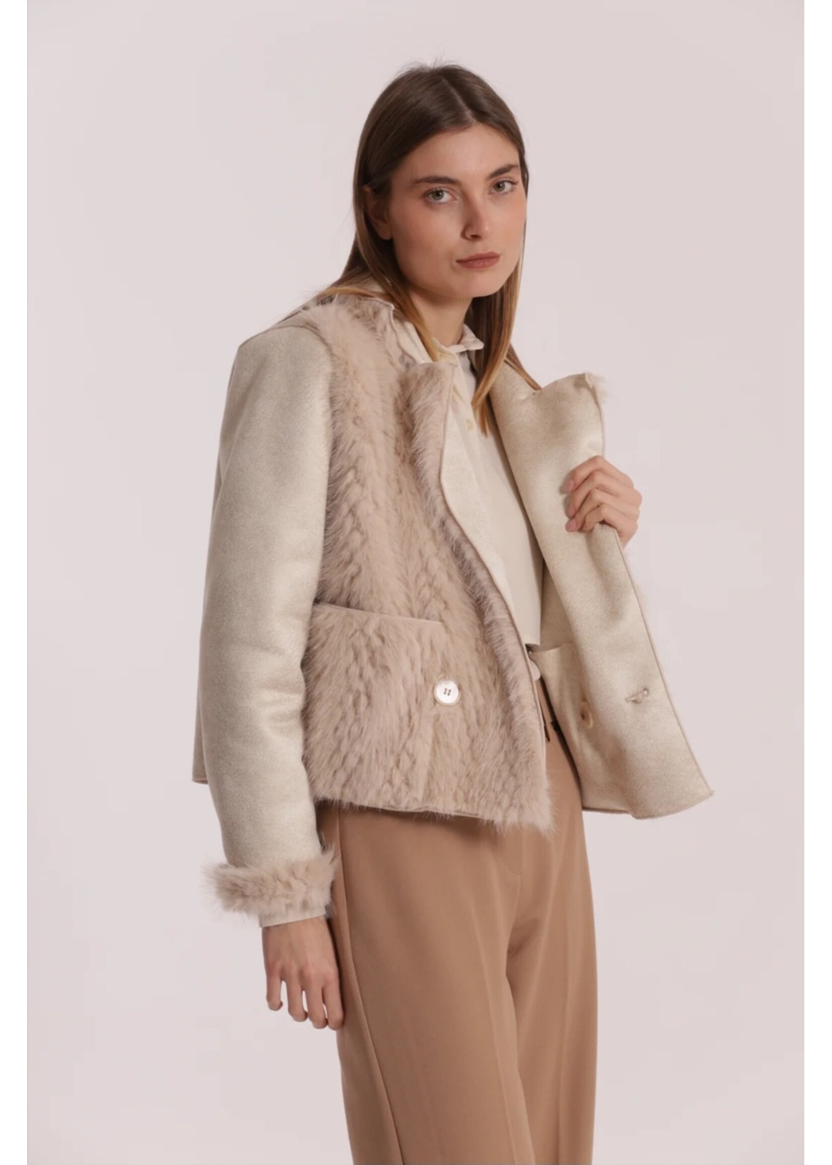 MIMI MUA JACKET REVERSIBLE BEIGE YQAN-6570