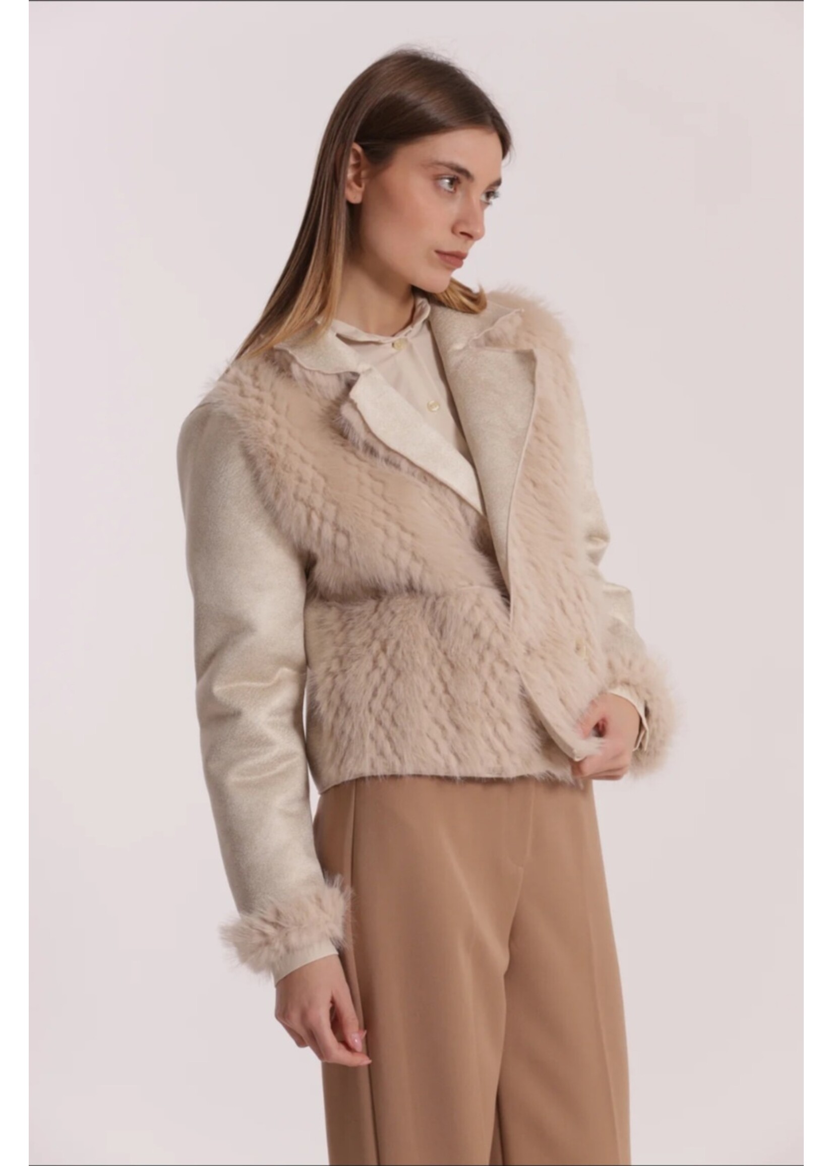 MIMI MUA JACKET REVERSIBLE BEIGE YQAN-6570