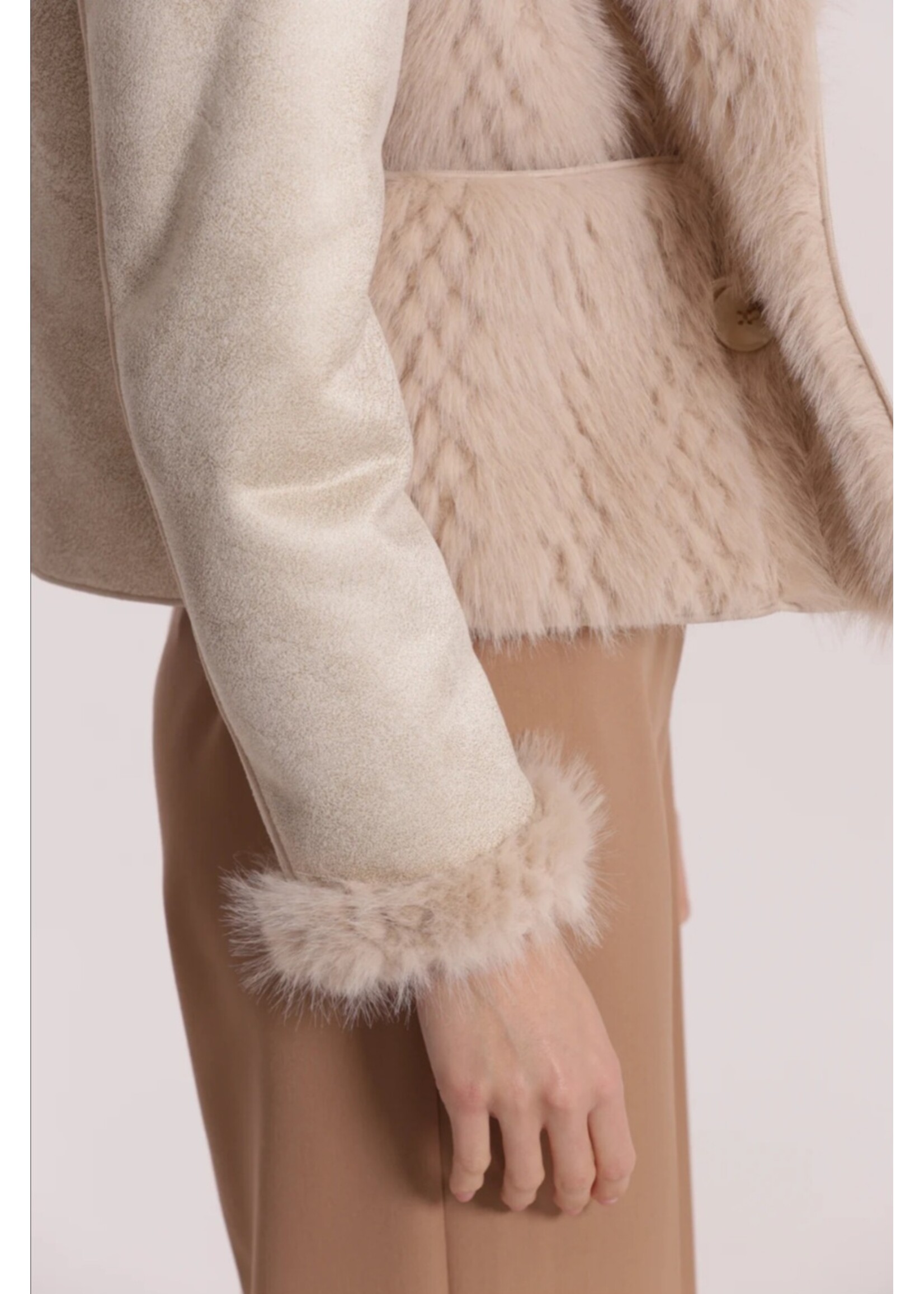 MIMI MUA JACKET REVERSIBLE BEIGE YQAN-6570