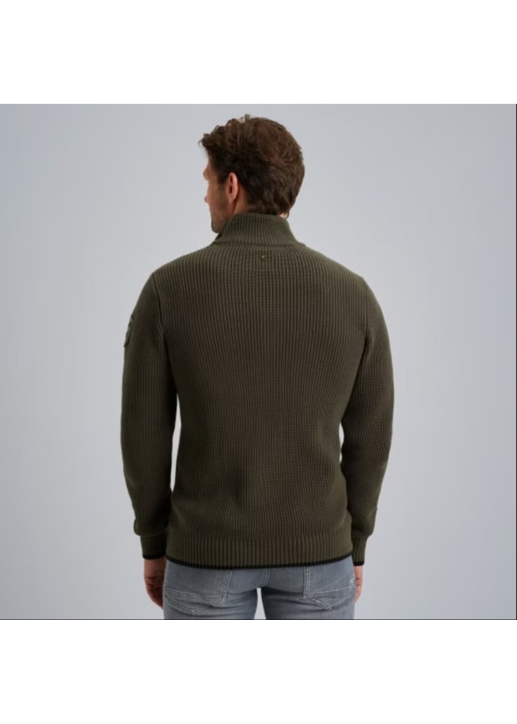 PME-Legend SWEATER HALF ZIPPER DARK GREEN PKW2509324