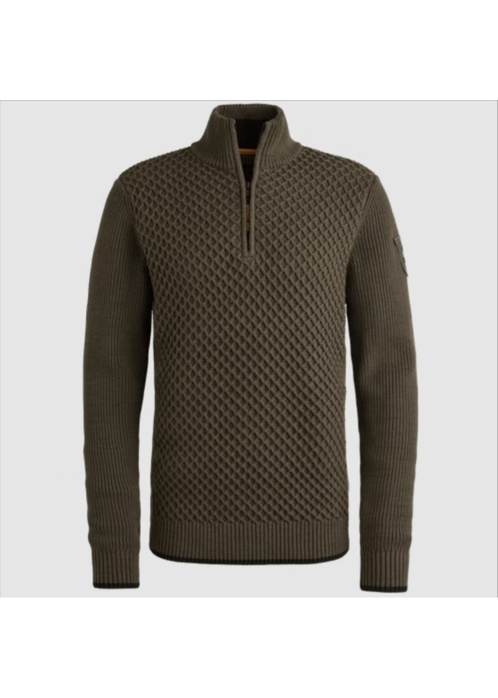 PME-Legend SWEATER HALF ZIPPER DARK GREEN PKW2509324