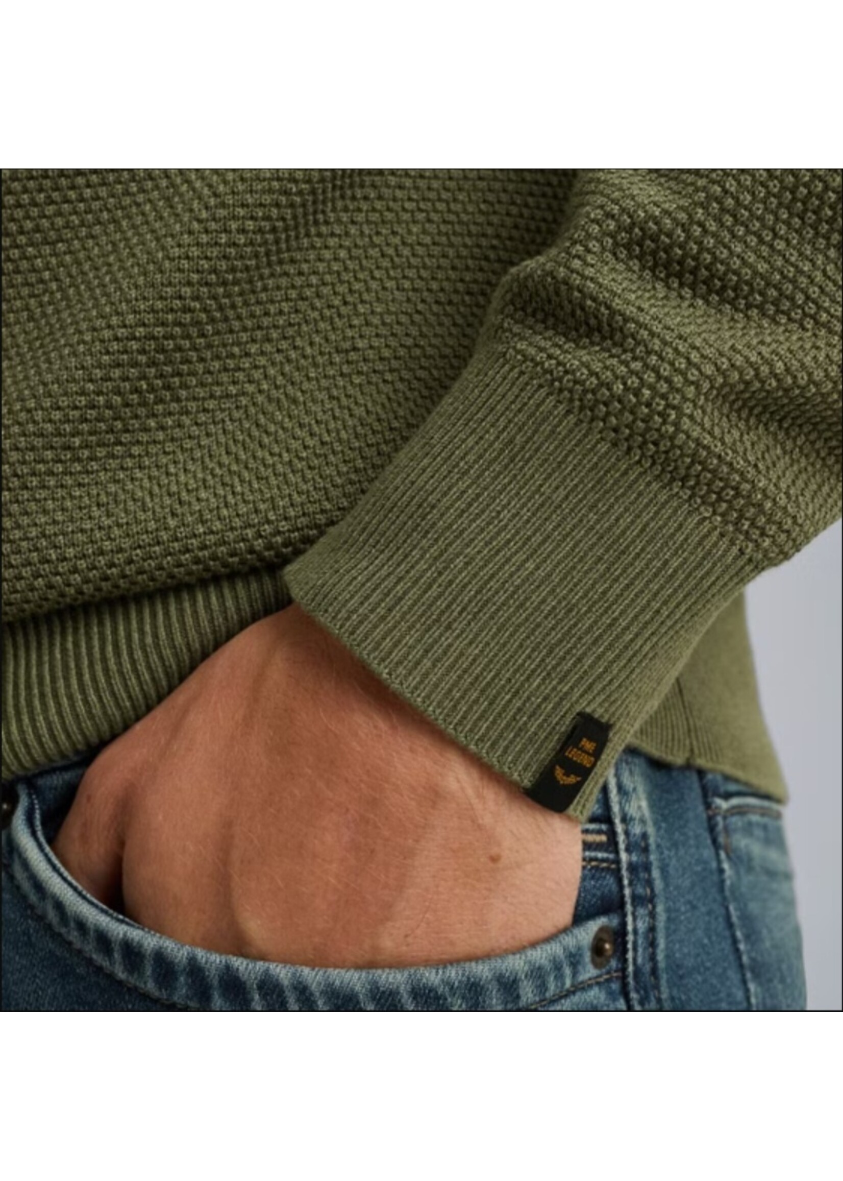 PME-Legend PULL R-NECK OIL GREEN PKW2508324