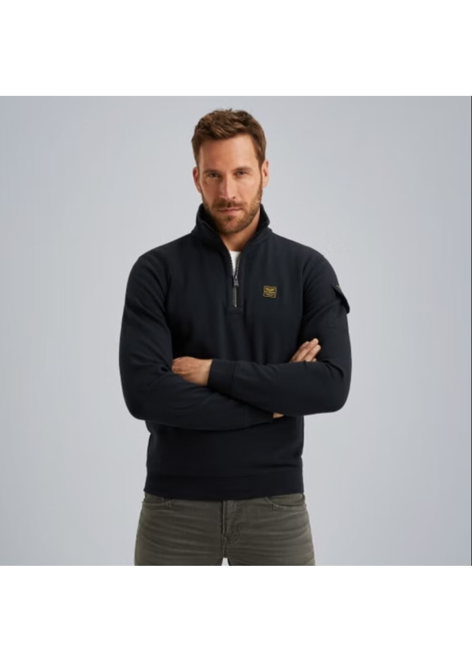PME-Legend PULL HALF ZIP INTERLOCK JERSEY SALUTE PSW2508423