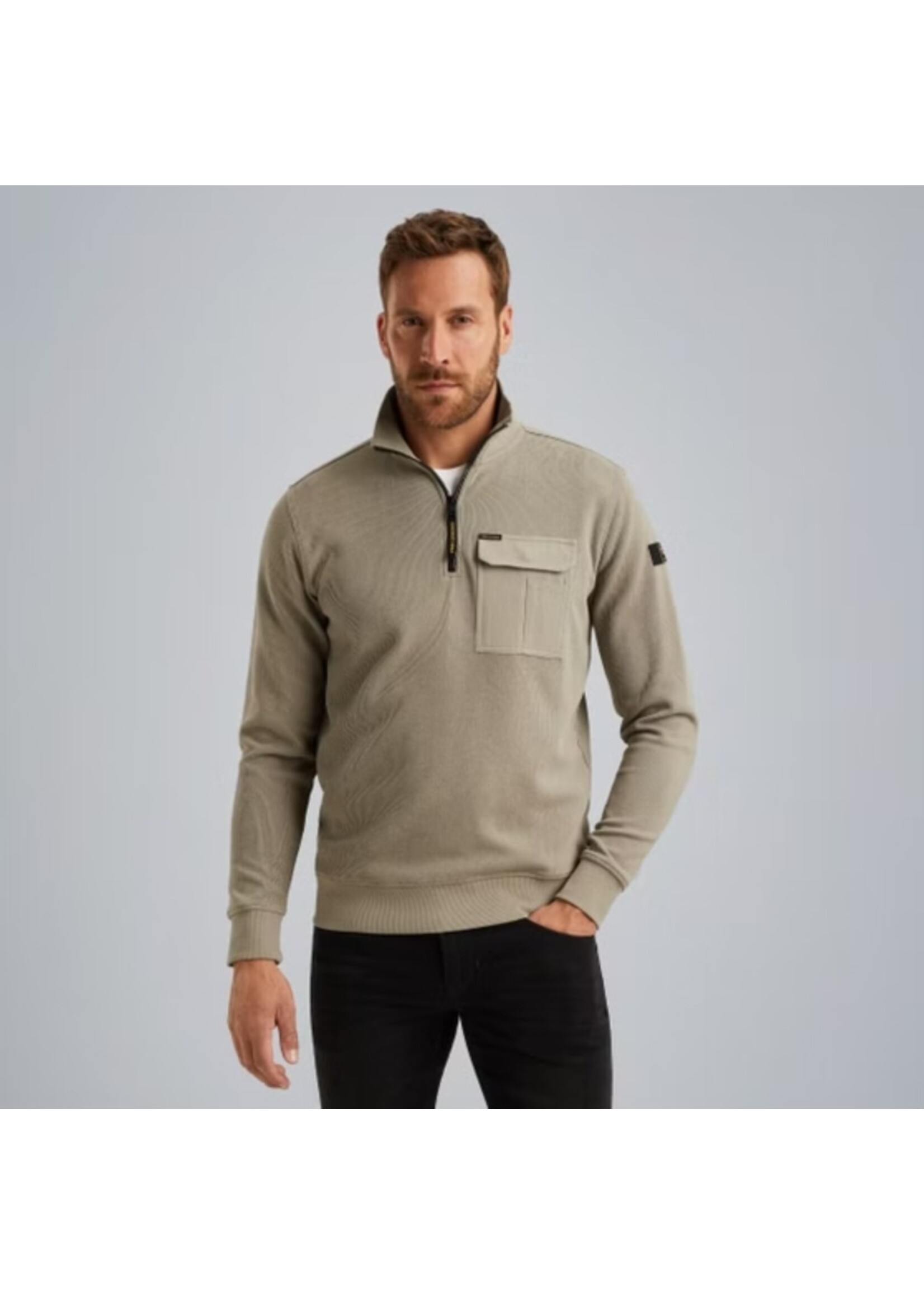 PME-Legend HALF ZIP COLLAR KNIT JERSEY PSW2509457-8011