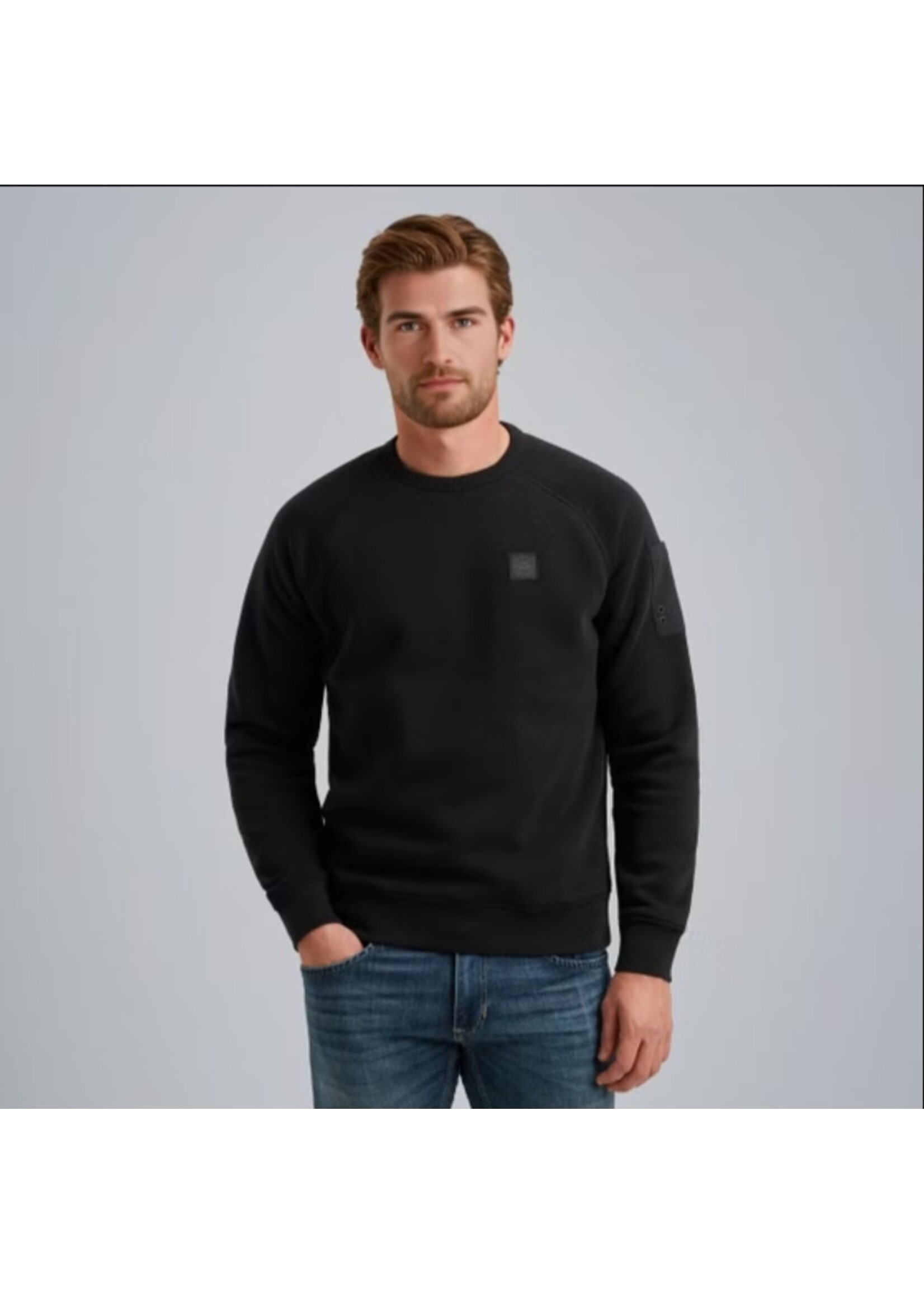 PME-Legend CREWNECK SOFT FLEECE SWEATER BLACK  PSW2509453