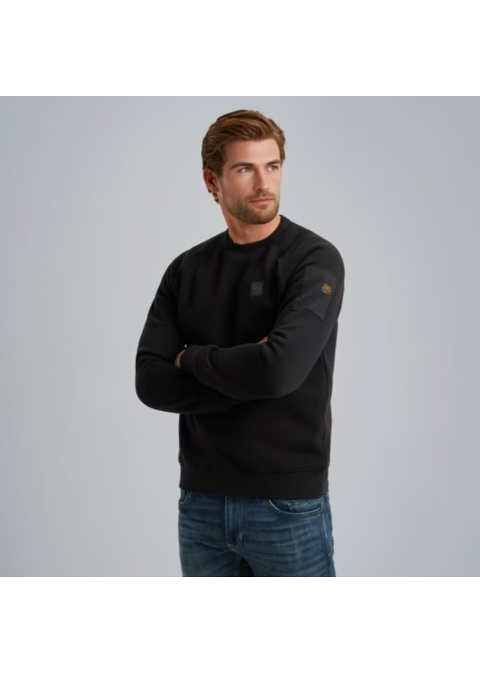 PME-Legend CREWNECK SOFT FLEECE SWEATER BLACK  PSW2509453