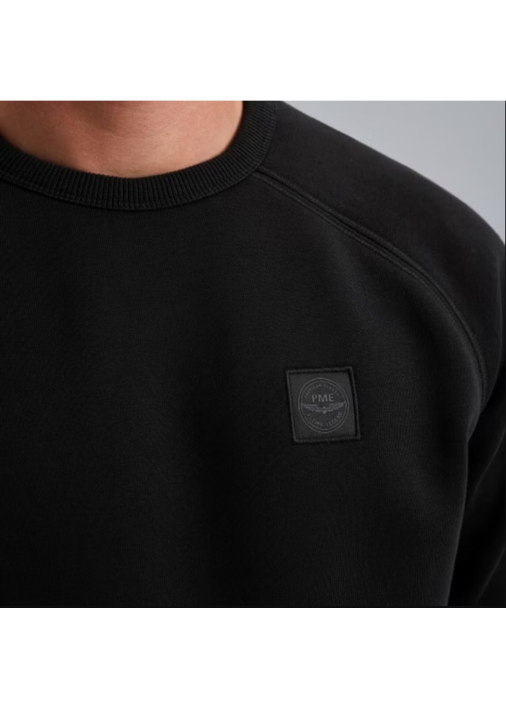 PME-Legend CREWNECK SOFT FLEECE SWEATER BLACK  PSW2509453