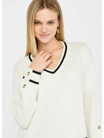 LIU JO SWEATER CHIUSA WITHE/BLACK