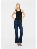 LIU JO PANTS BEAT SPLIT HIGH WAIST DENIM BLUE