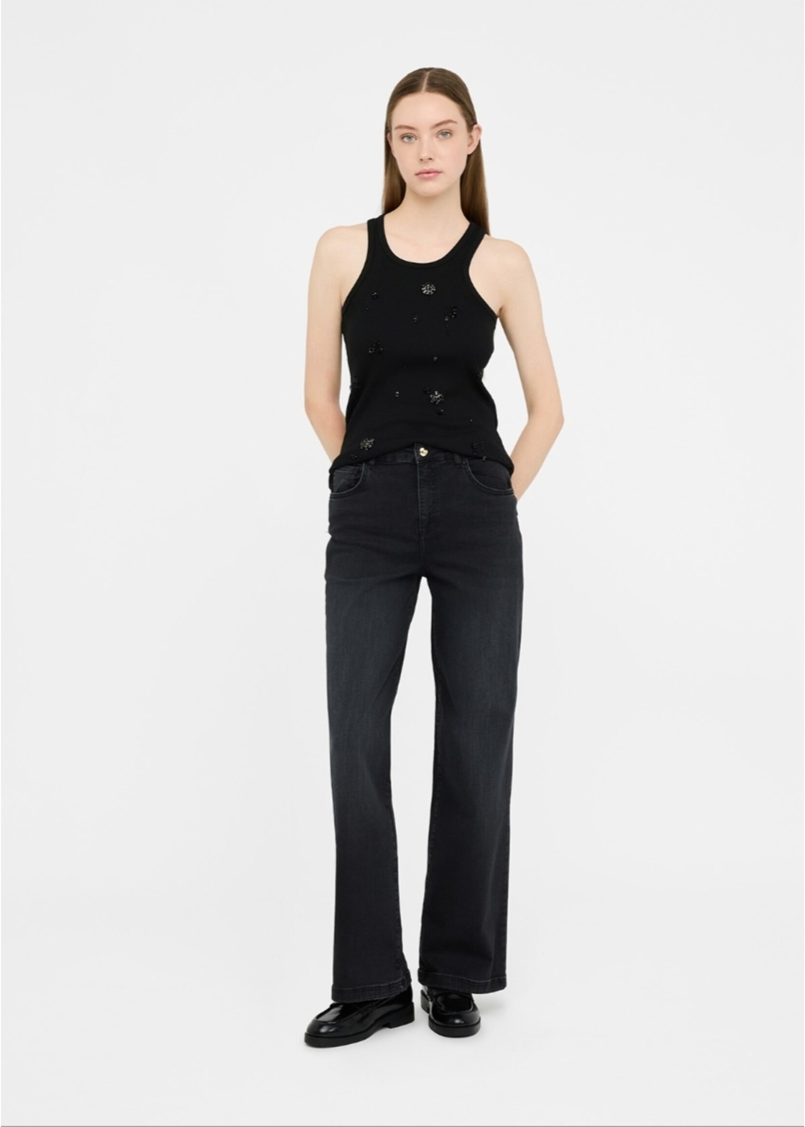 LIU JO PANTS LUNGO TF5259D5023 BLACK