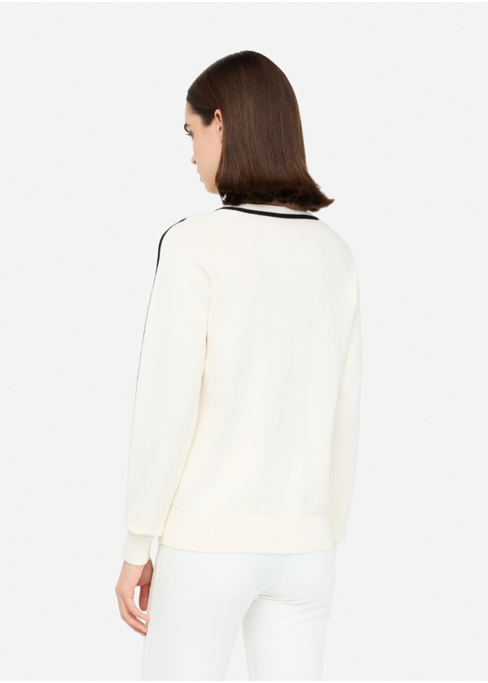 LIU JO SWEATER MAGLIA TF5078 MS63L WHITE/BLACK