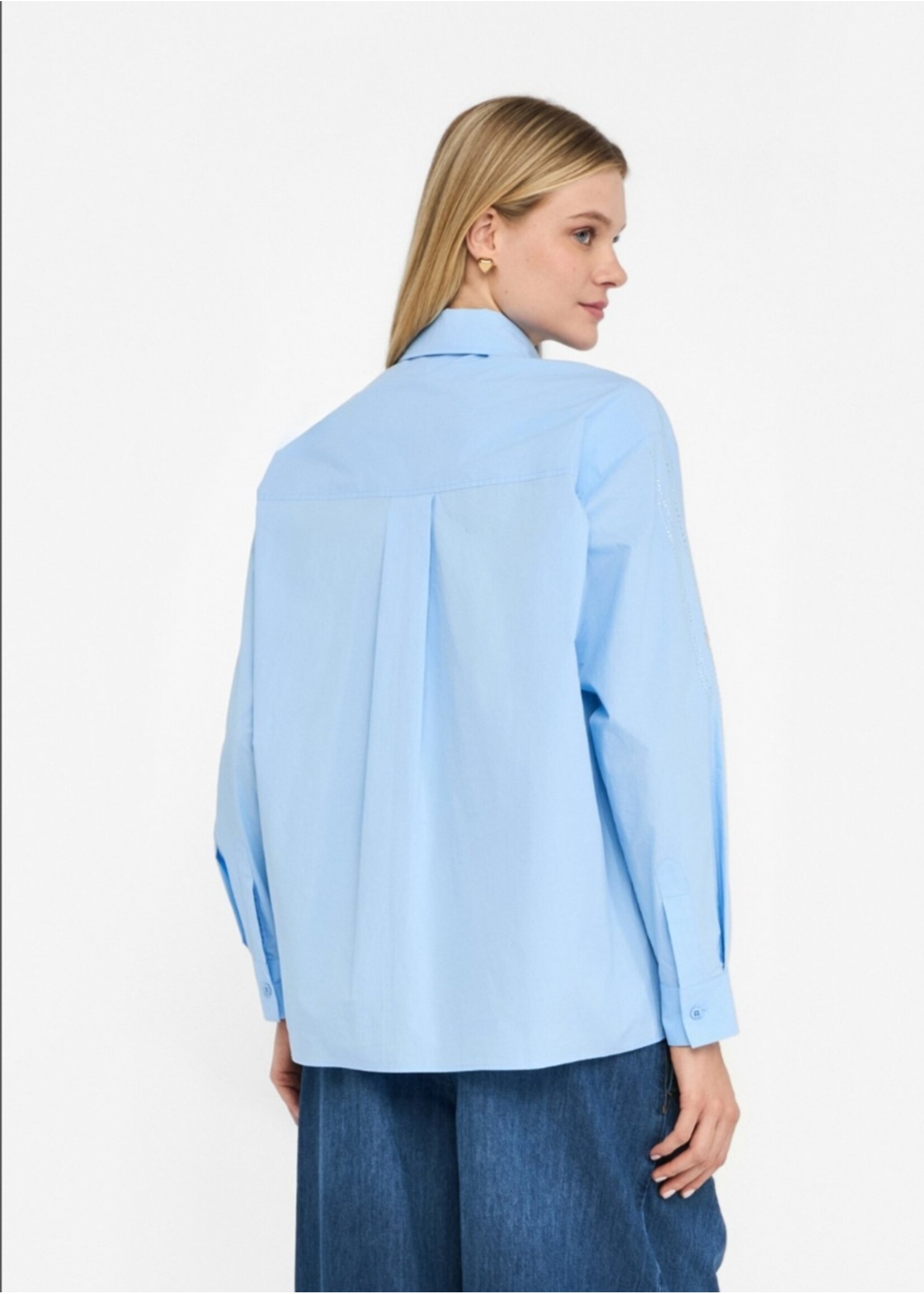 LIU JO CAMICIA HEMD UF520T039A LIGHT BLUE STRASS