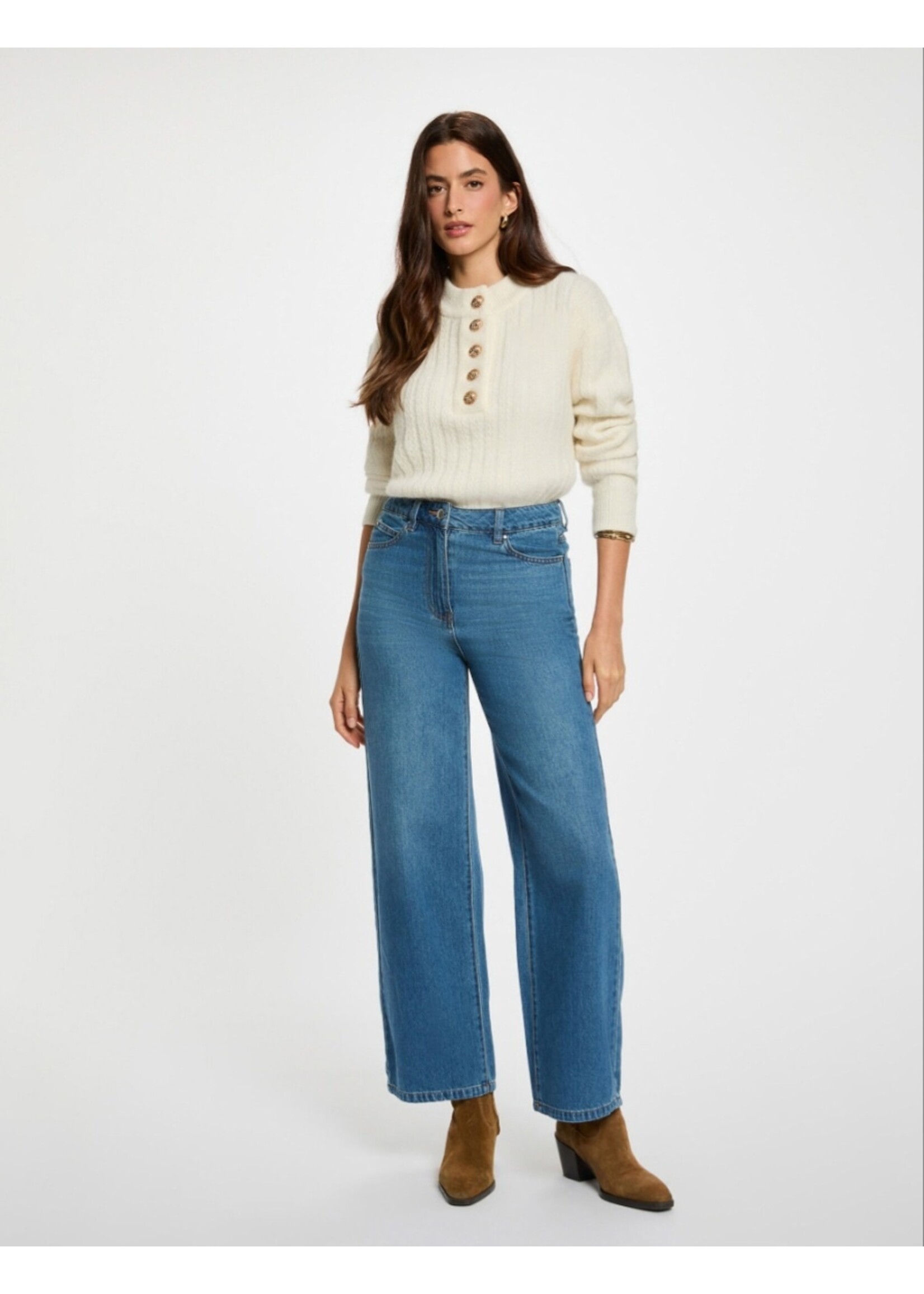 MORGAN PULL STAND-UP COLLAR IVOOR 252-MESANGE