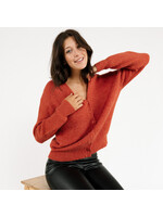 Cardigan Roest met fijne knopen