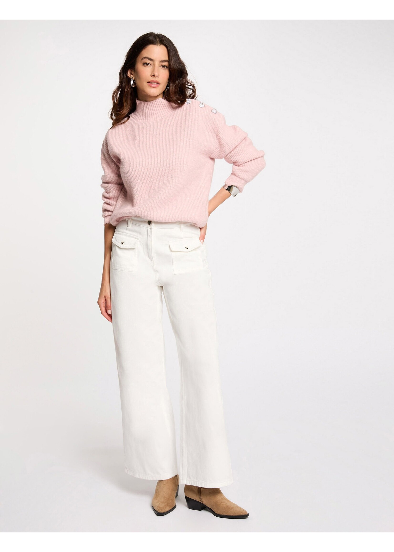 MORGAN SWEATER DIAMAND HART MSTORI ROSE CLAIR