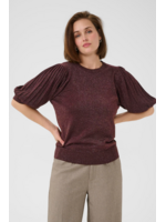 KAFFE KAREGINA PLEAT PULLOVER FUDGE