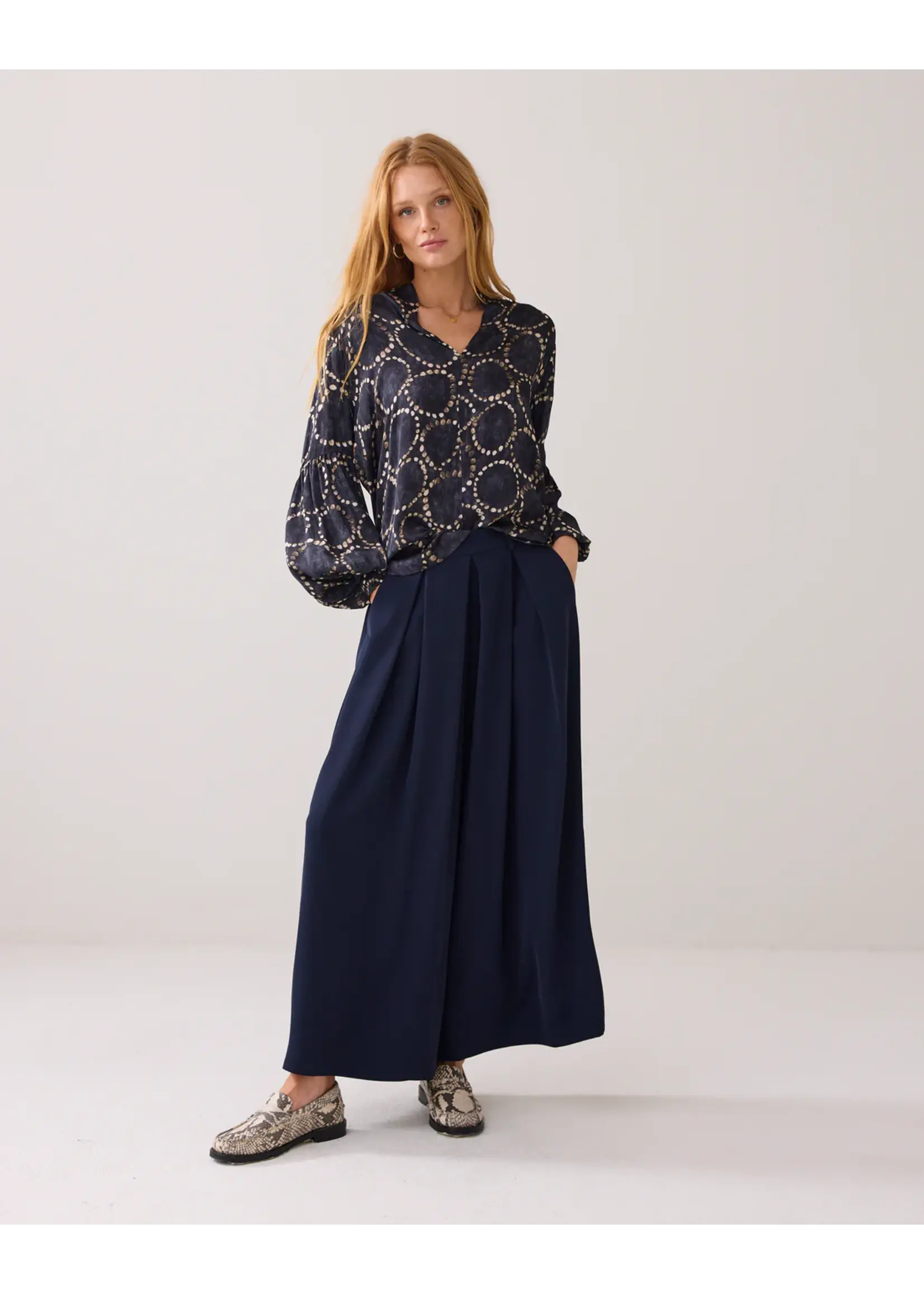 SUMMUM WOMAN PANTS CULOTTE MIDNIGHT BLUE 4S2867-11851