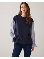 SUMMUM WOMAN TOP SWEAT MIDNIGHT BLUE