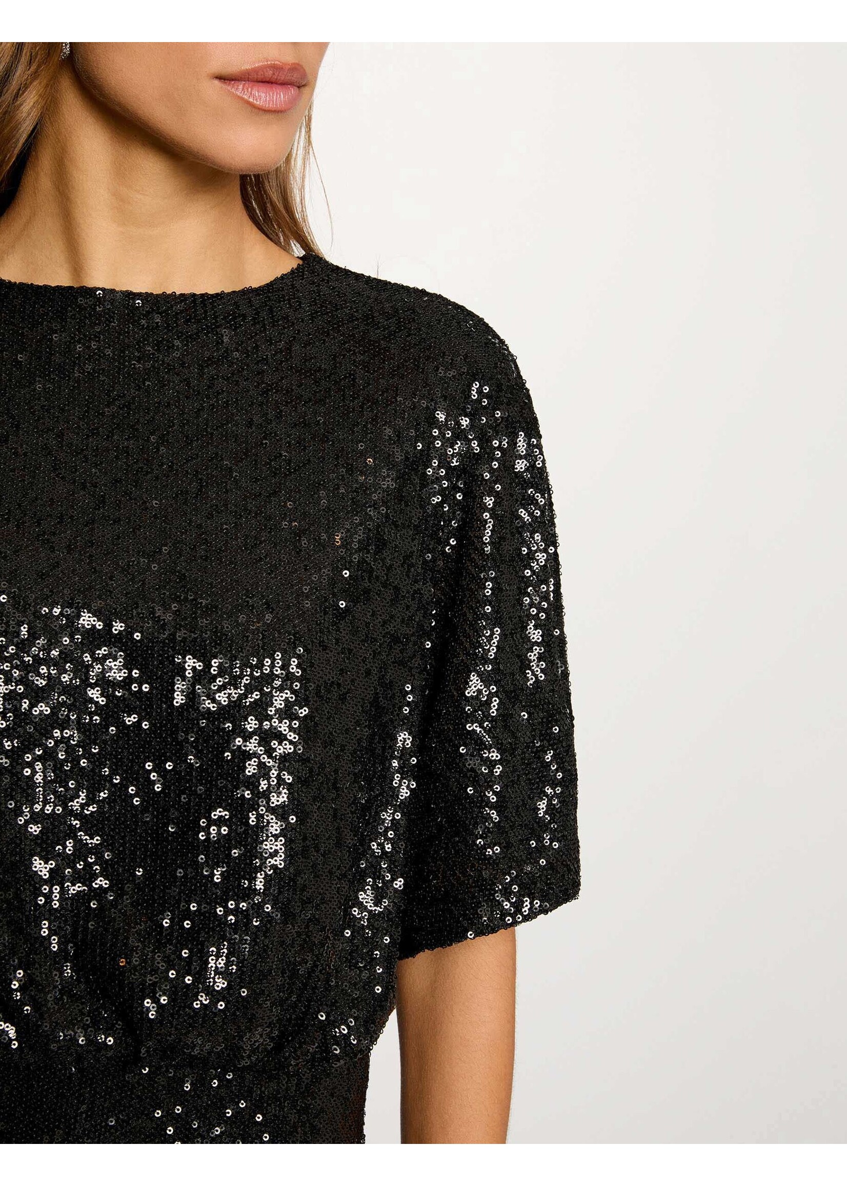 MORGAN DRESS WITH SEQUINS BLACK 252-RUBIZ