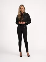 NIKKIE OROVILLE TREGGING KNOOPDETAIL BLACK