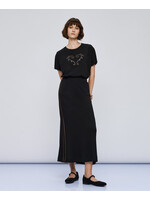 ACCESS ABEE T-SHIRT WITH EMBOSSED DETAIL BLACK