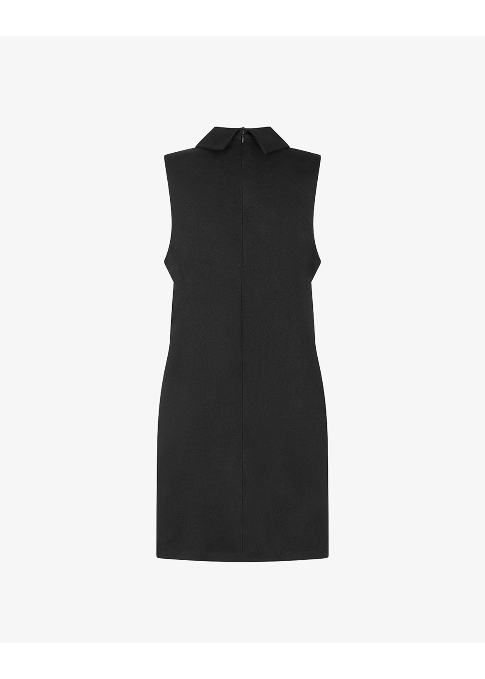 MARKUP SHORT DRESS WITH DIAMONDS BLACK MW9612004