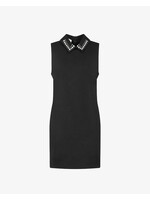 MARKUP SHORT DRESS WITH DIAMONDS BLACK