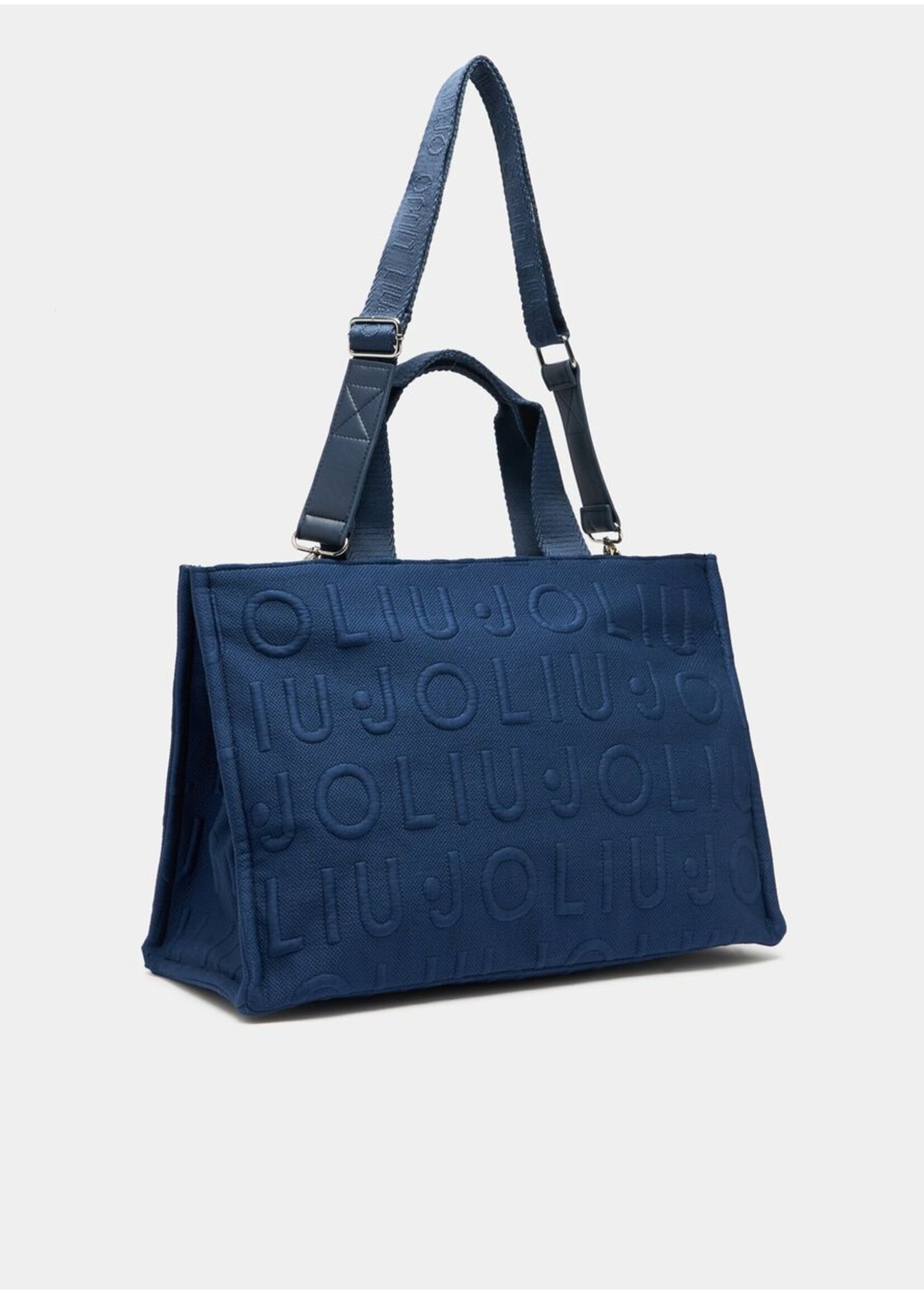LIU JO SHOPPER TOTE LOGO BUBBLE SKY BLUE 2A6026 T0300