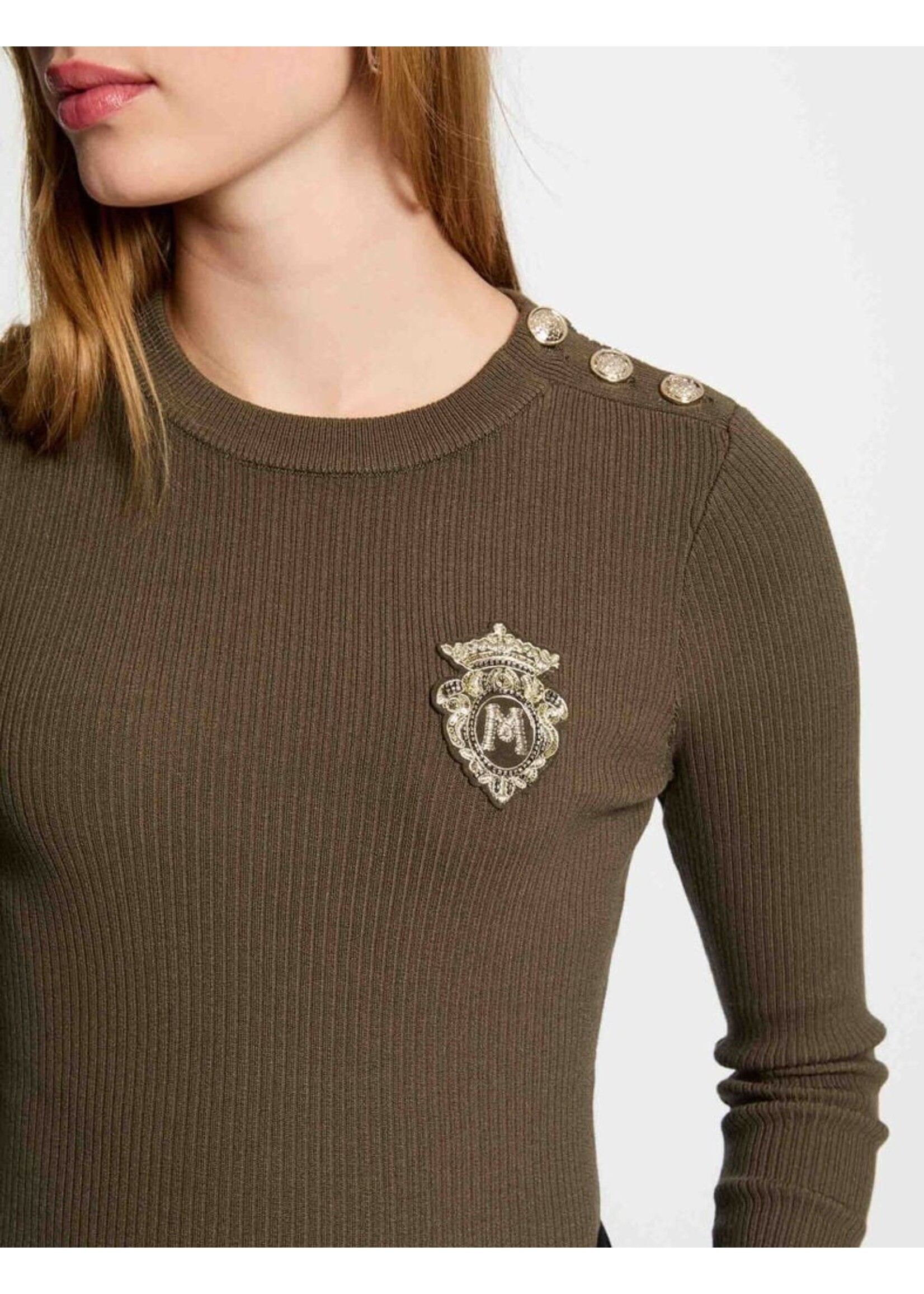 MORGAN PULLOVER MRAYU BUTTON KAKI