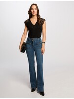 MORGAN TOP SLEEVE LACE DMEG BLACK