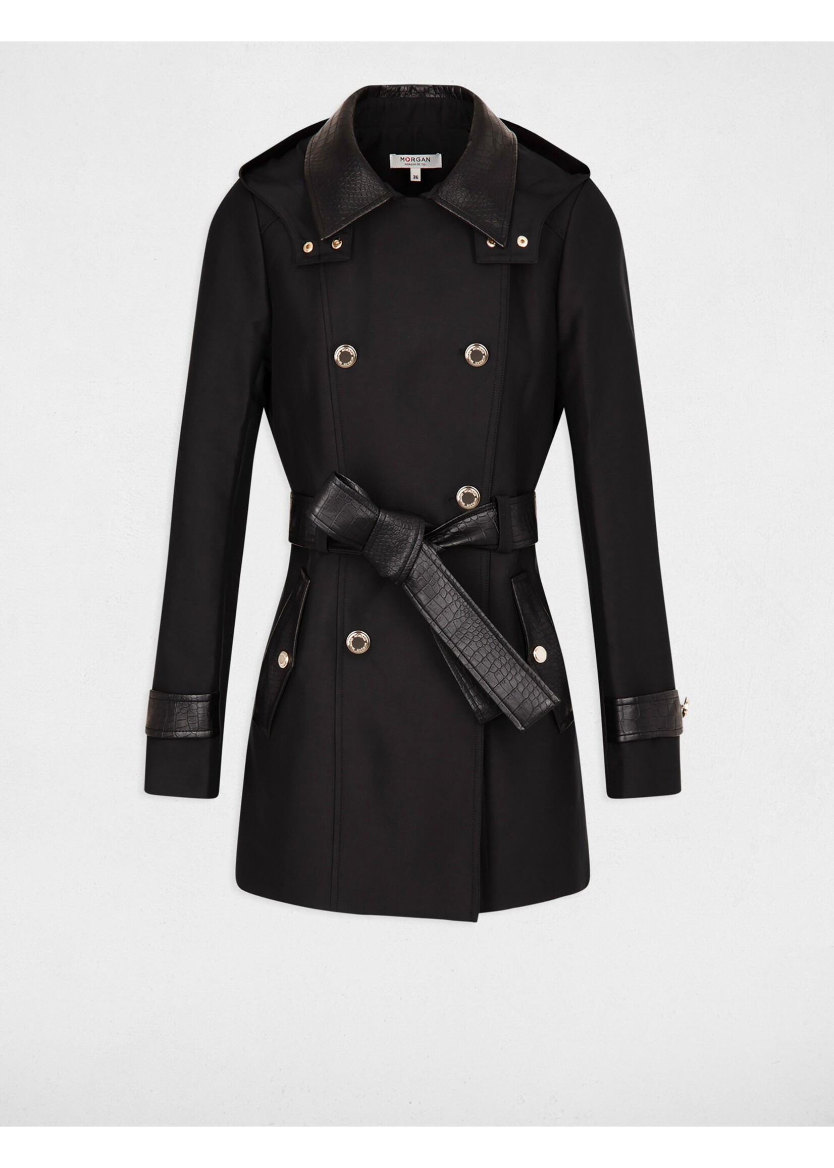 MORGAN JACKET LEATHER FINISHED GZIMA BLACK