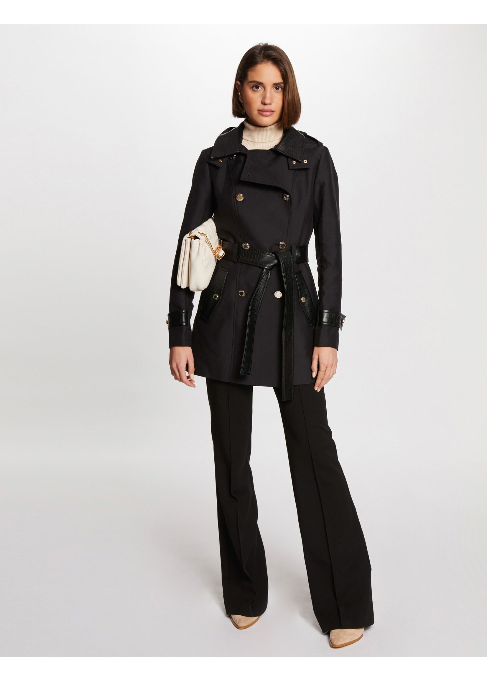 MORGAN JACKET LEATHER FINISHED GZIMA BLACK