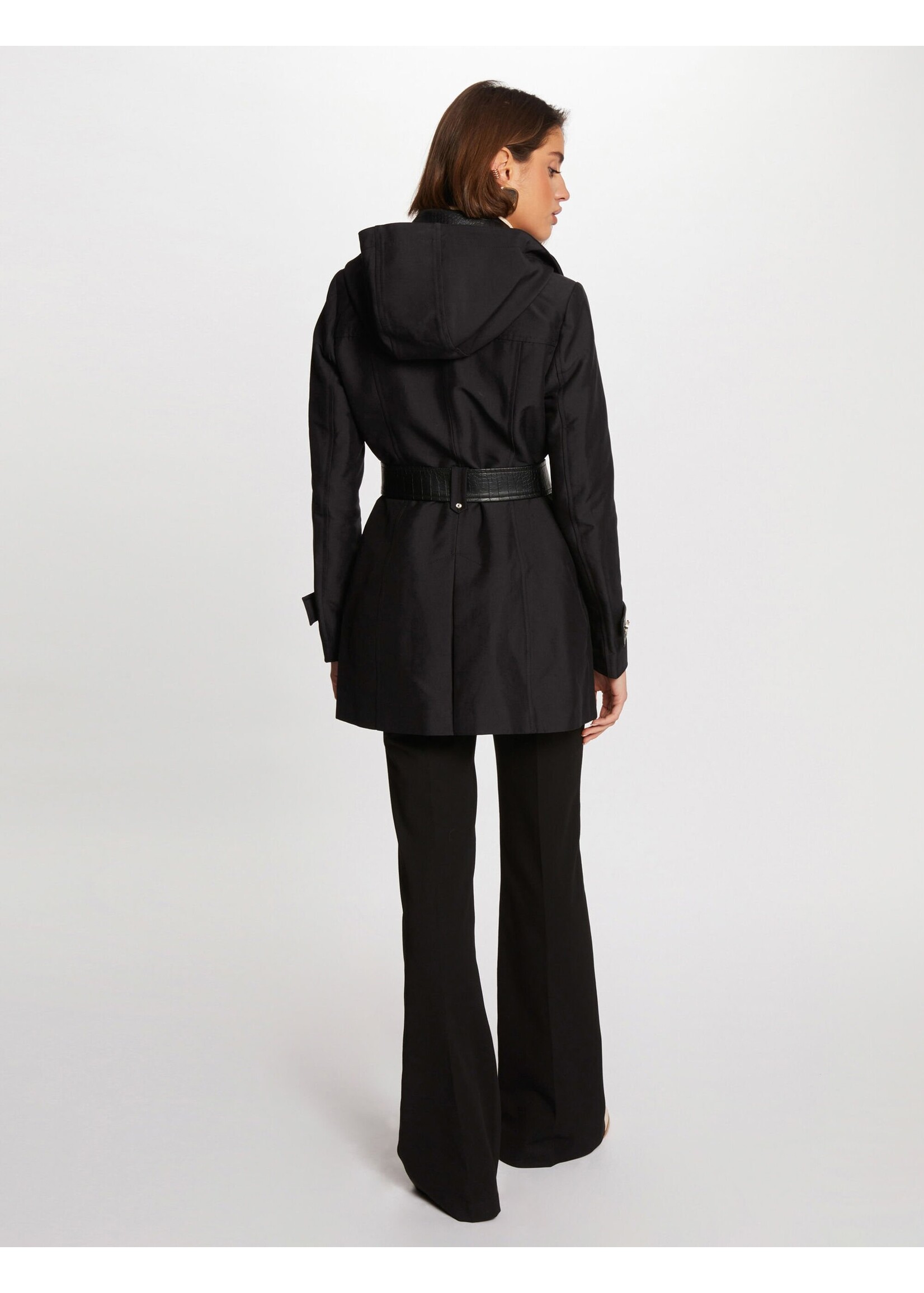 MORGAN JACKET LEATHER FINISHED GZIMA BLACK