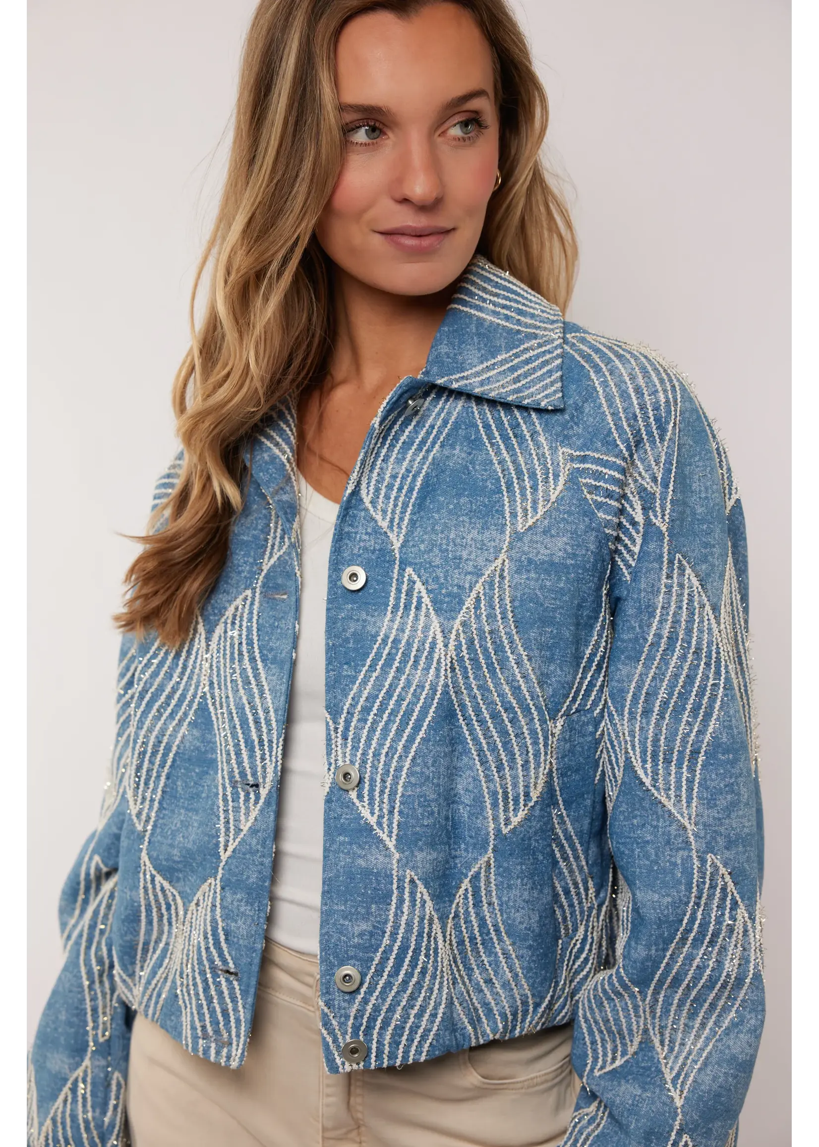 G MAXX ZARIAH JACKET DENIM LIGHT BLUE 26VZG38