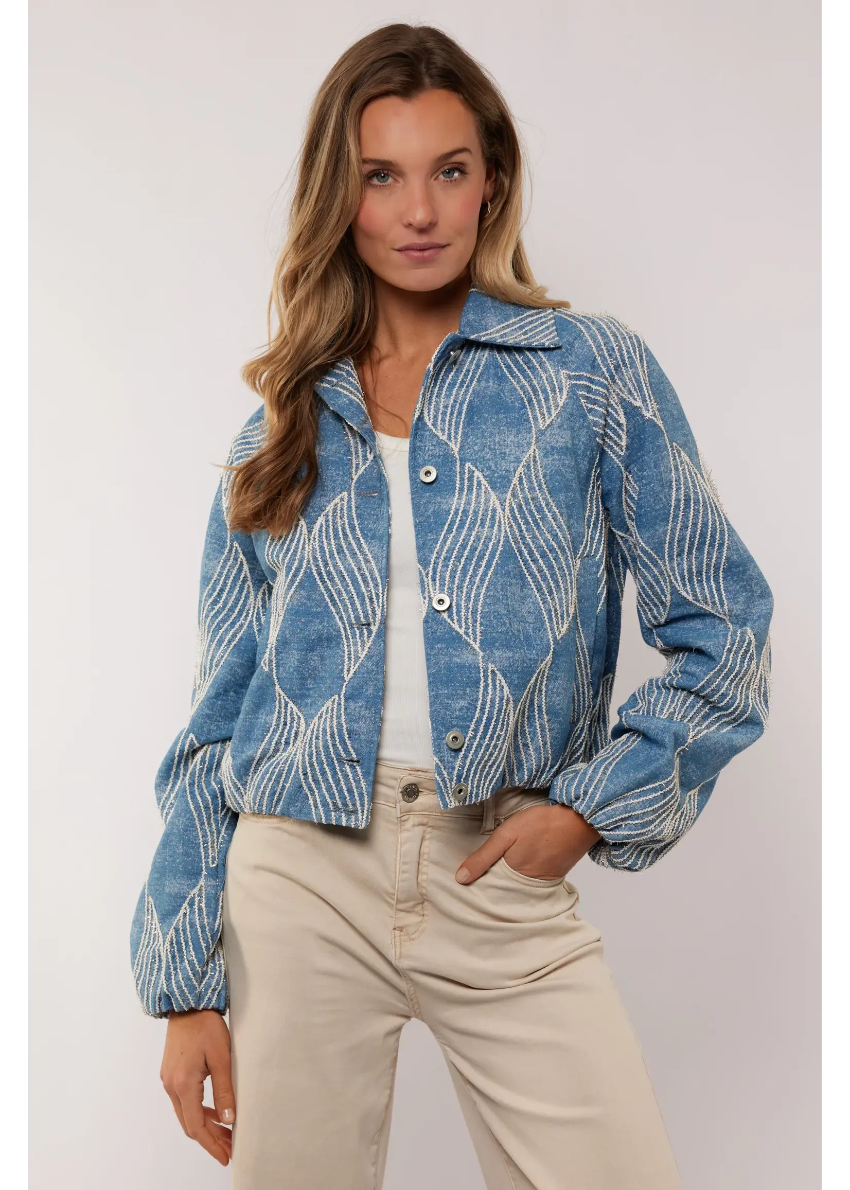 G MAXX ZARIAH JACKET DENIM LIGHT BLUE 26VZG38