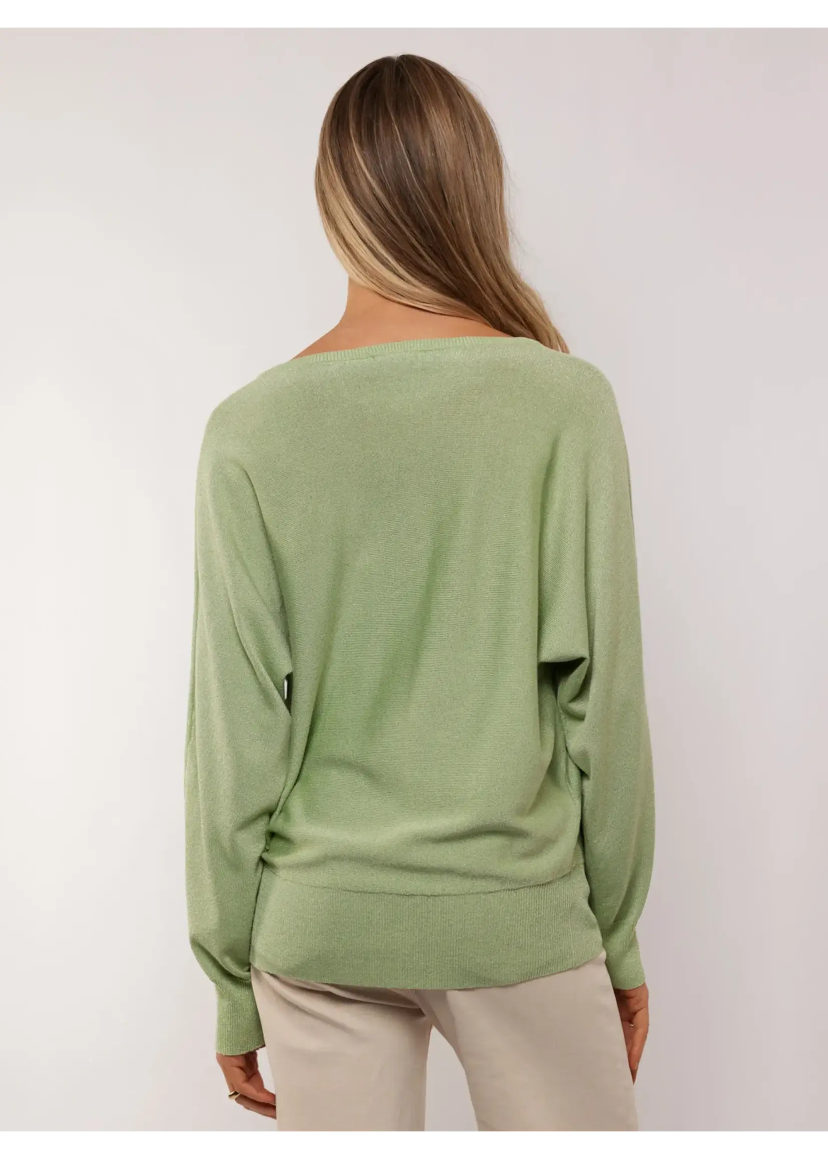 G MAXX KATELYN KNITTING SWEATER LIGHT MOSS 26VJG01