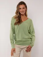 G MAXX KATELYN KNITTING SWEATER LIGHT MOSS
