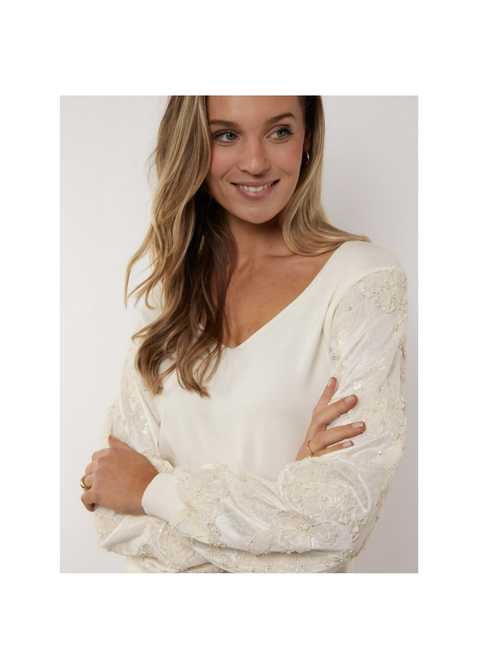 G MAXX RAQUELLE KNITTING SWEATER WOOL WHITE 26VOG09