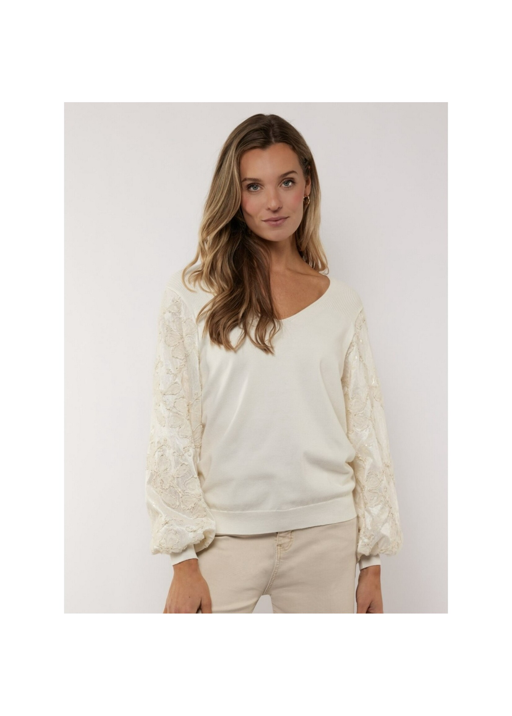 G MAXX RAQUELLE KNITTING SWEATER WOOL WHITE 26VOG09